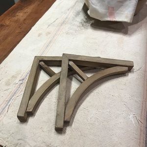 Lightly white washed corbels